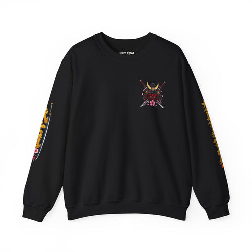 Japanese Samurai Cherry Blossom Crew Sweatshirt