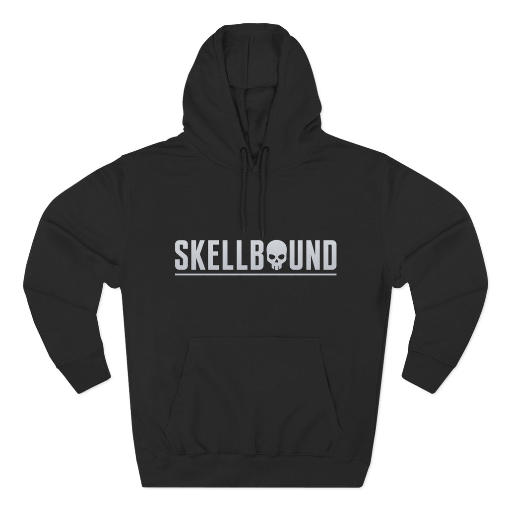 Skellbound Chrome Crowned Skull Hoodie – Red-Eyed Skull King Back Print, Dark Luxury Streetwear Hoodie