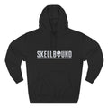 Skellbound Chrome Crowned Skull Hoodie – Red-Eyed Skull King Back Print, Dark Luxury Streetwear Hoodie