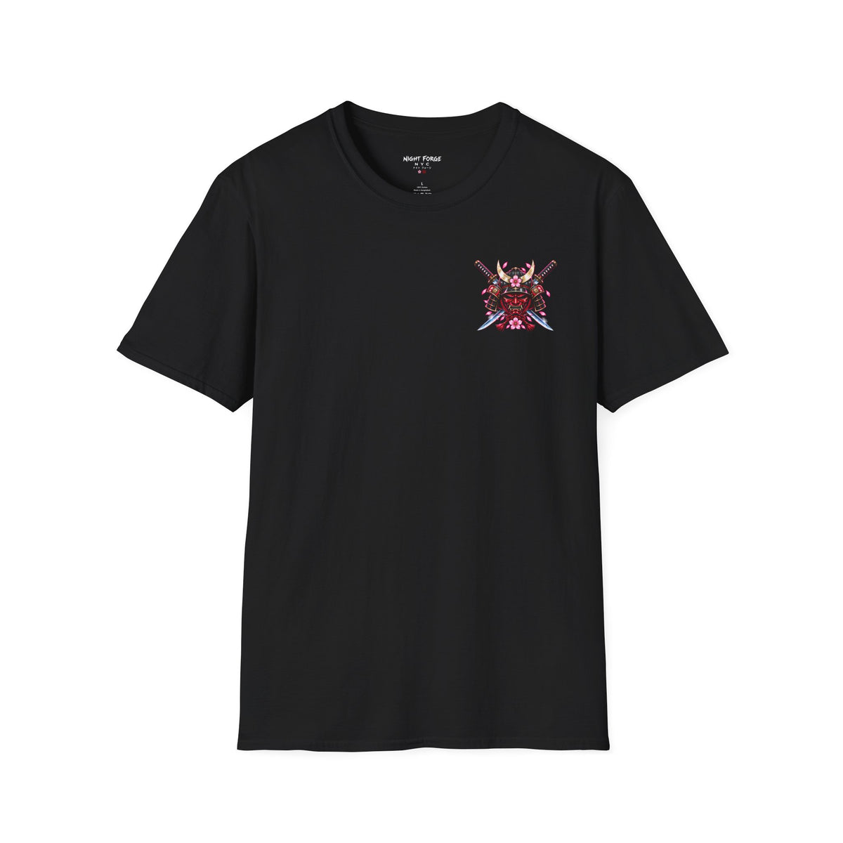 Japanese Samurai Warrior T-Shirt with Cherry Blossoms