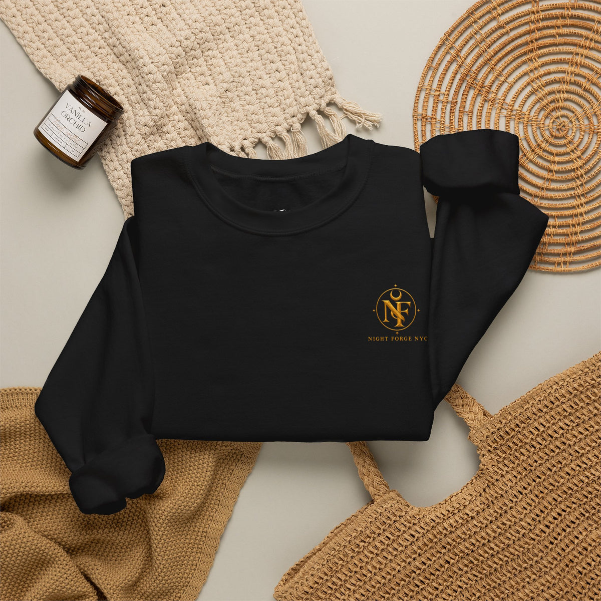 Night Forge NYC Lion Graphic Crewneck Sweatshirt