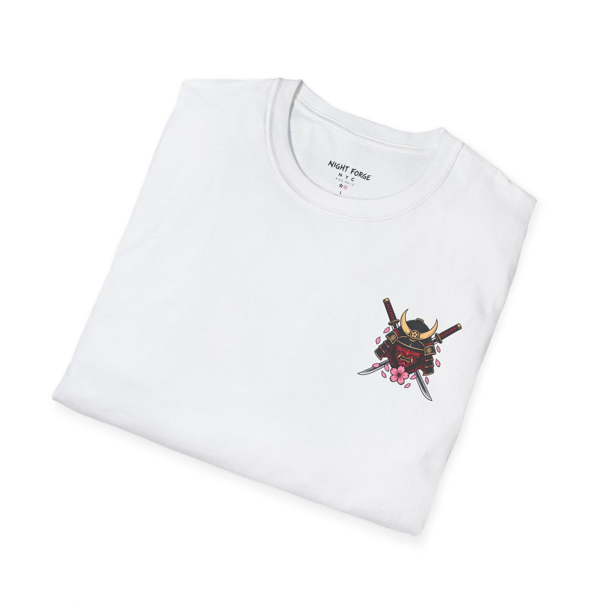 Japanese Samurai Under Cherry Blossoms Anime T-Shirt