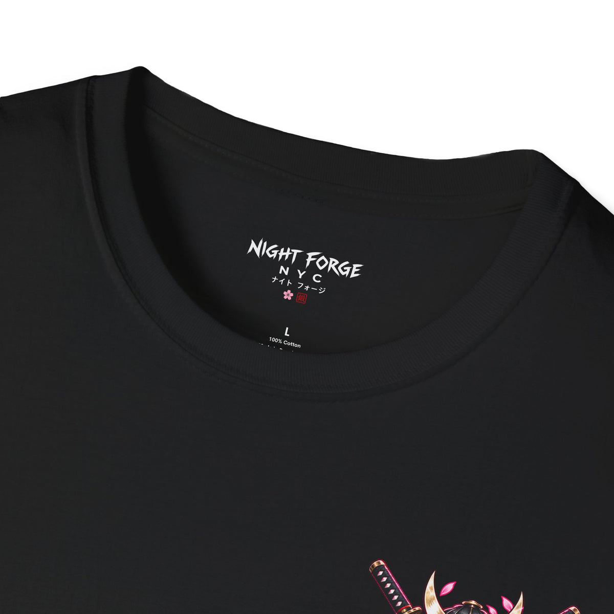 Japanese Samurai Warrior T-Shirt with Cherry Blossoms