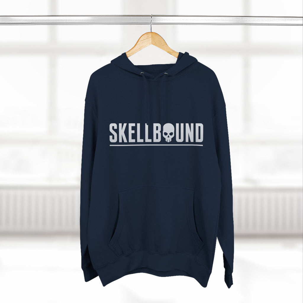 Skellbound Chrome Crowned Skull Hoodie – Red-Eyed Skull King Back Print, Dark Luxury Streetwear Hoodie