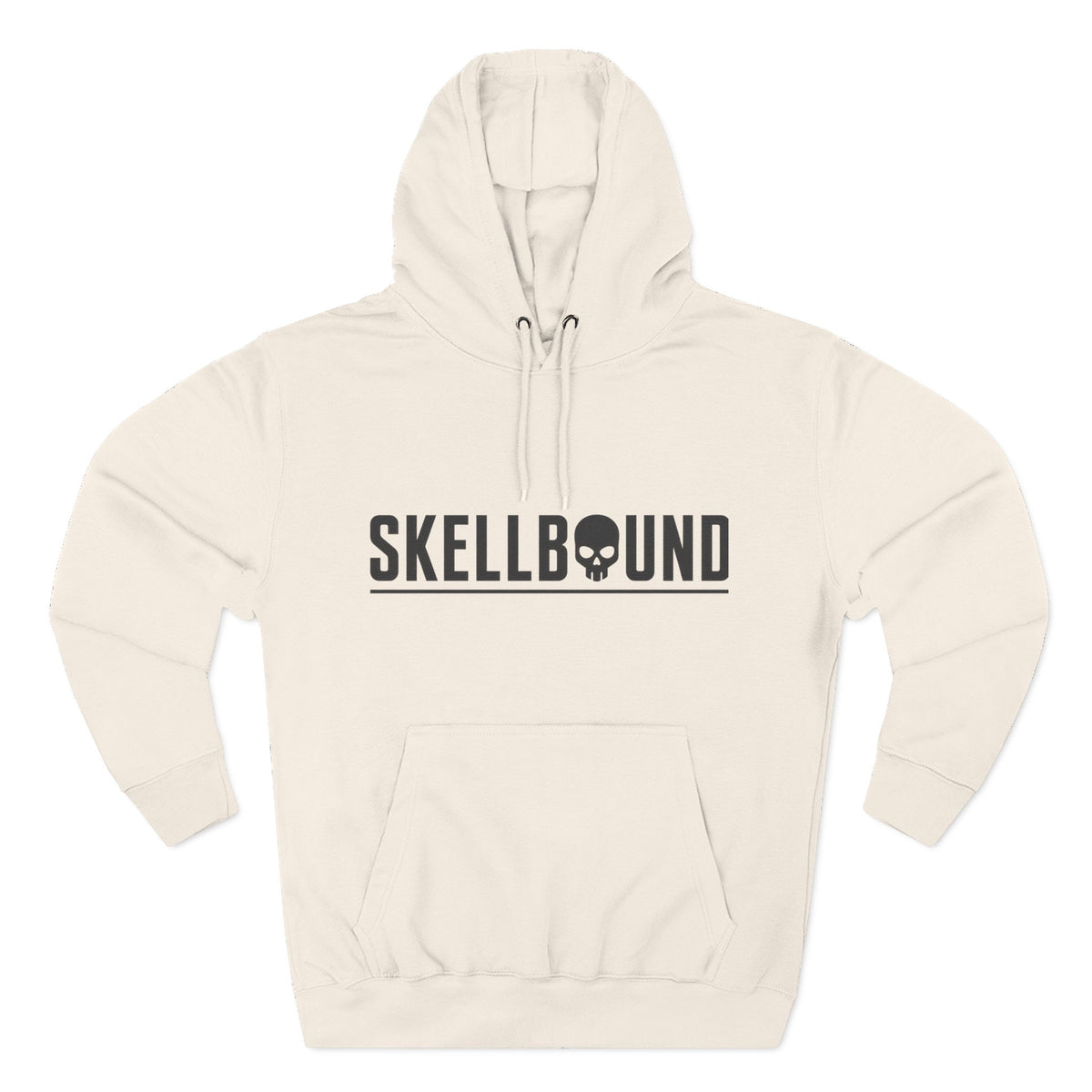 Skellbound Blackout Crowned Skull Hoodie – Black Skull King with Red Eyes, Minimalist Dark Streetwear Hoodie